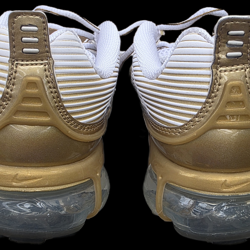 Nike White and Gold Athletic Shoes - Picture 3 of 6